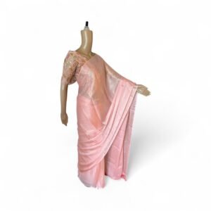 Home chiffon ready to drape saree