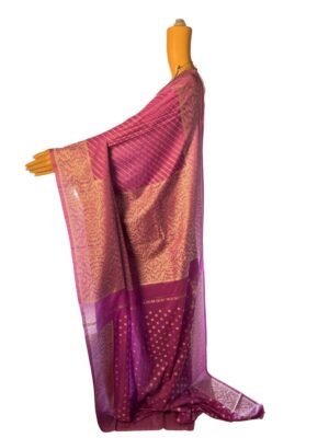 cream sequin embroidery organza saree copy