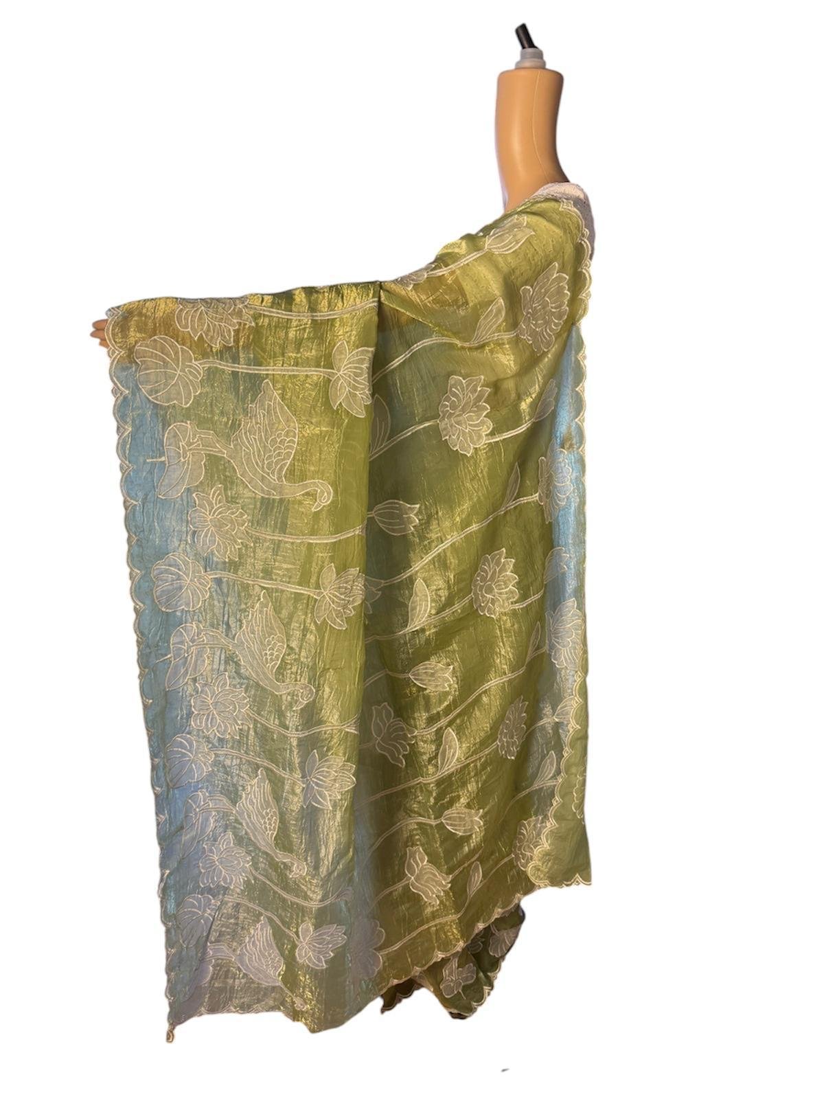 cream sequin embroidery organza saree copy cream sequin embroidery organza saree copy