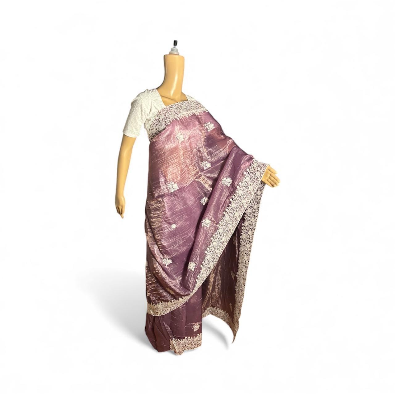 crushed organza with embroidery work copy